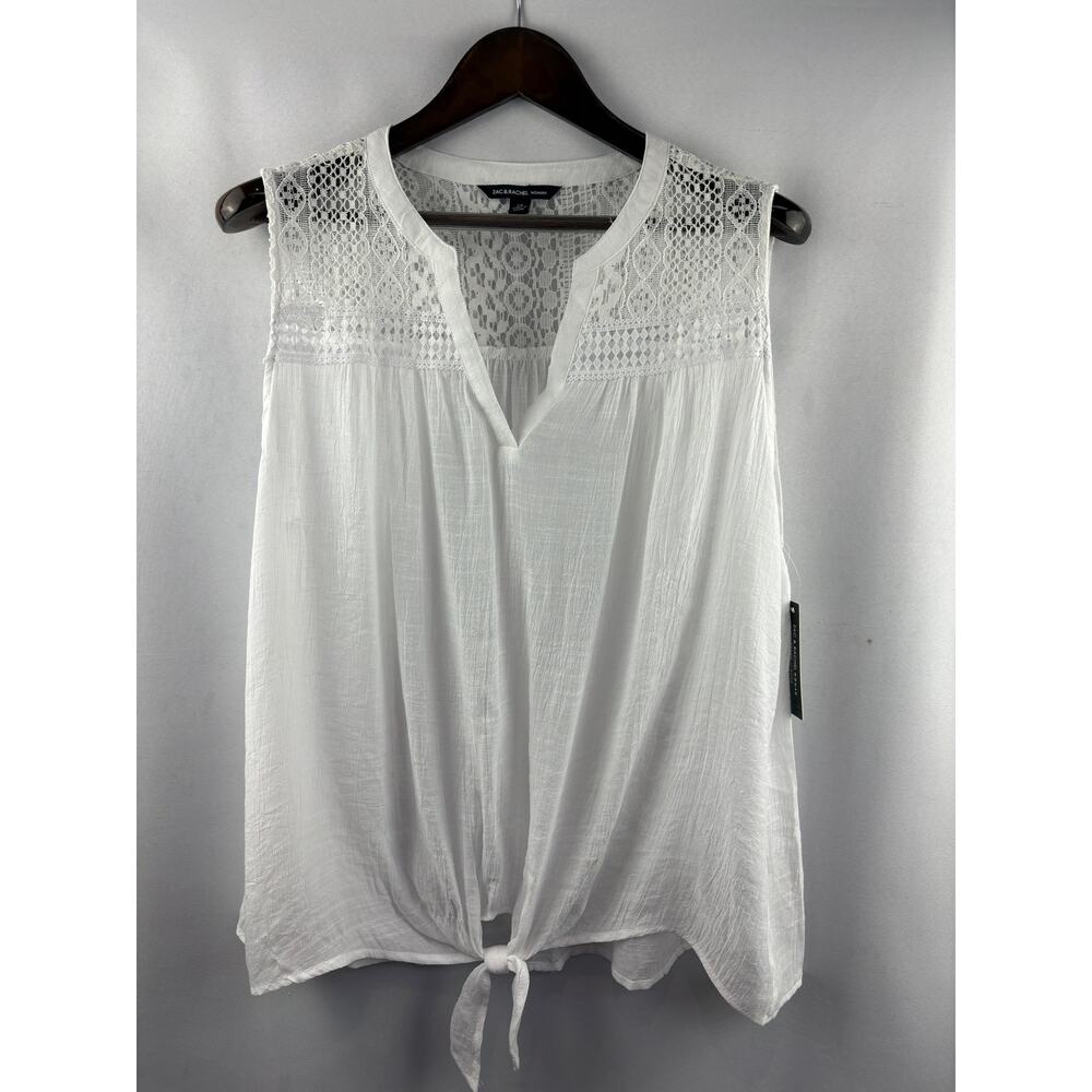 Women’s Zac & Rachel Size 2X White Tank Blouse
